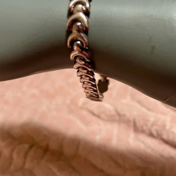 Italy 925 Silver Chain 7” Bracelet Modern Design Minimalist GUC - Picture 3 of 7